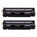 Compatible Pack x 2 HP CE285A Negro Cartucho de Toner 85A