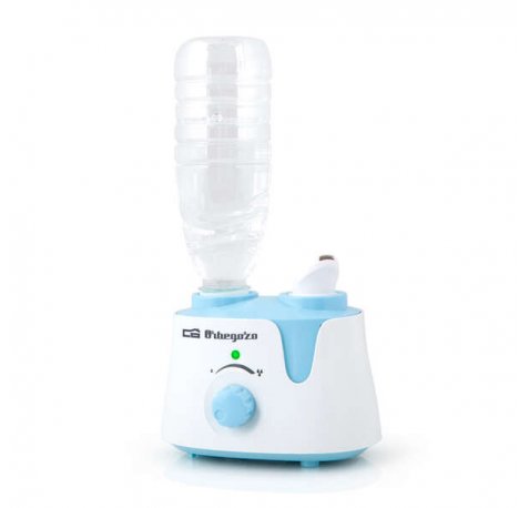 Orbegozo HU 1000 Humidificador de Botella Elimina Olores y Humedece el Ambiente Salida de Vapor Regulable - Adaptador para Botellas - Parada Automatica por Deposito Vacio Potencia 12W