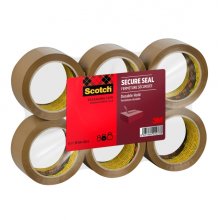 Scotch Pack de 6 Precintos de Embalaje - 50mm x 66m - Sellado Seguro - Color Marron
