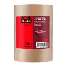 Scotch Pack de 3 Precintos de Embalaje - 50mm x 66m - Sellado Seguro - Color Marron