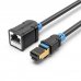 Vention Cable Extensor de Red Cat.6 SFTP - Longitud 2m - Velocidad hasta 1Gbps - 26AWG - Cubierta de PVC - Conectores Chapados en Oro - Doble Blindaje - Color Negro