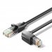 Vention Cable de Red Cat.6 UTP - Longitud 1m - Acodado - Velocidad hasta 1Gbps - 26AWG - Cubierta de PVC - Color Negro
