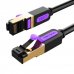 Vention Cable de Red Cat.7 SFTP - Longitud 10m - Velocidad hasta 10Gbps - 28AWG - Cubierta de PVC - Conectores Chapados en Oro - Color Negro