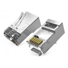 Vention Pack de 50 Conectores RJ45 - Cat.6a FTP - Contactos Chapados en Oro - Color Plata