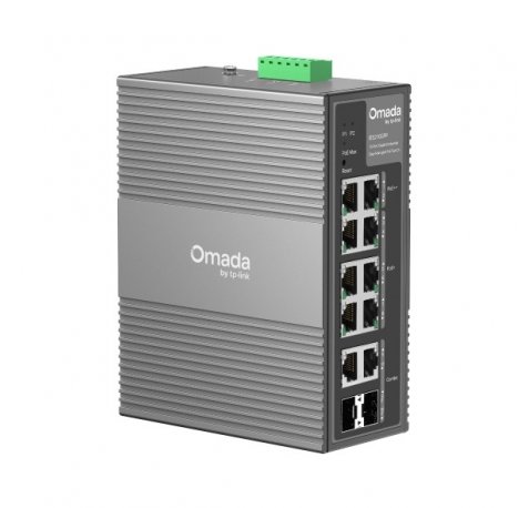 TP-Link Omada IES210GPP Switch 10 Puertos - Gestionado - 2xRJ45 PoE++ 1Gbps - 8xRJ45 PoE+ 1Gbps - 2xRJ45/SFP Combo - Soporta QOS - Conmutacion hasta 20Gbps - Color Gris Oscuro