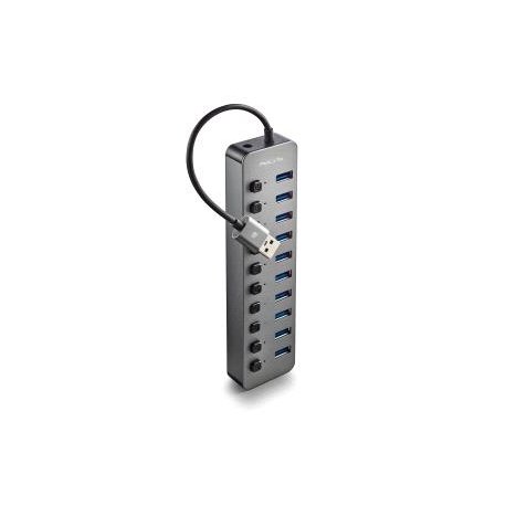 NGS IHUB10  Hub USB 3.0 - 10 Puertos USB 3.0 con Interruptores - Hasta 5Gbps