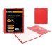 Ingraf Carpeta 50 Fundas con Sobre Portada - Polipropileno Rigido - Tamaño A4 - Espiral Plastica Indeformable - Apertura 360 Grados - Sobre Transparente con Cierre de Broche - Color Rojo