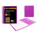 Ingraf Carpeta 50 Fundas con Sobre Portadocumentos - Polipropileno Rigido - Tamaño A4 - Espiral Plastica Indeformable - Apertura 360 Grados - Sobre Transparente con Cierre de Broche - Color Morado