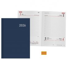 Ingraf Paris Agenda Anual en Catalan - Dia Pagina - Viernes, Sabado y Domingo misma Pagina - TamaÃ±o 15x21cm - Color Azul