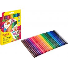 Jovi Felt Pens Estuche de 24 Rotuladores - Amplia Variedad de Tonos - Tinta de Gran Fijacion - Punta de 3mm - Capuchon de Seguridad Ventilado - Grip Triangular Ergonomico - Color Surtido
