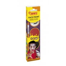 Jovi Scary Estuche de 3 Botes 8ml Maquillaje Crema + Accesorios - Hipoalergenico - Facil Aplicacion - Base Grasa - Eliminacion Sencilla - Color Surtido
