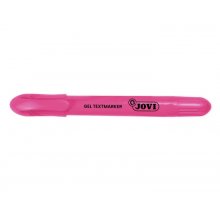 Jovi Gel Textmarker Marcadores de Texto - Gel en Seco - Colores Fluorescentes - No Necesitan Punta - No Traspasan - Secado Rapido - Aptos para Luz Negra - Color Rosa (12 uds)