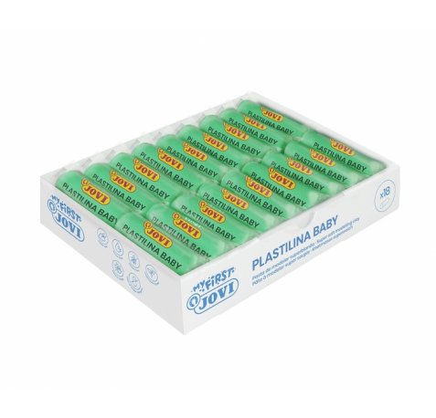 Jovi Baby Caja de 18 Pastillas de Plastilina - Pasta Modelar Super Blanda Verde - Estimula Movimiento y Fortalecimiento Muscular - Fomenta Estimulacion Sensorial - Color Verde
