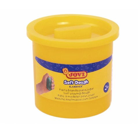 Jovi Soft Dough Blandiver Estuche de 5 Botes 110gr - Amarillo. Blanda - Flexible - Facil de Amasar - Ideal para Modelaje - Fomenta Creatividad - Desarrolla Motricidad Fina - Color Amarillo