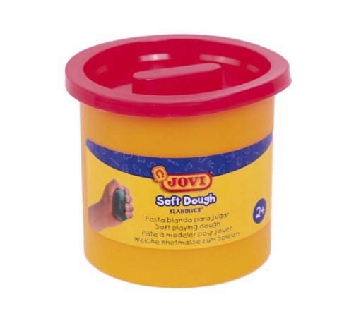 Jovi Soft Dough Blandiver Estuche de 5 Botes 110gr - Rojo - Blanda y Flexible - Facil de Amasar y Moldear - Ideal para Iniciacion al Modelaje - Color Rosa