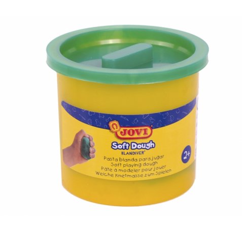 Jovi Soft Dough Blandiver Estuche de 5 Botes 110gr - Verde - Blanda y Flexible - Facil de Amasar y Moldear - Ideal para Iniciacion al Modelaje - Color Verde