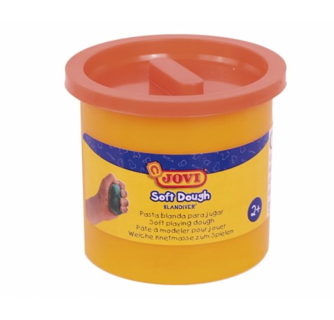 Jovi Soft Dough Blandiver Estuche de 5 Botes 110gr - Naranja - Blanda y Flexible - Facil de Amasar y Moldear - Ideal para Iniciacion al Modelaje - Color Rosa
