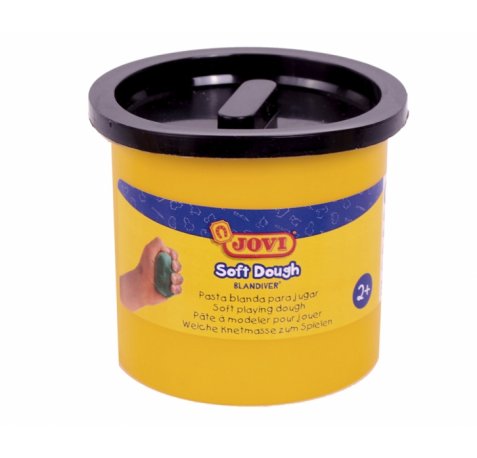 Jovi Soft Dough Blandiver Estuche de 5 Botes 110gr - Negro - Blanda y Flexible - Facil de Amasar y Moldear - Ideal para Iniciacion al Modelaje - Color Negro