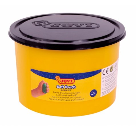 Jovi Soft Dough Blandiver Bote de 460gr - Negro - Blanda y Flexible - Facil de Amasar y Moldear - Ideal para Iniciacion al Modelaje - Fomenta Creatividad y Motricidad Fina - Color Negro