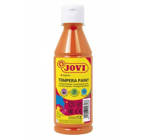 Jovi Tempera Paint Tempera Liquida - Base Agua - Lista para Usar - Alto Poder Cubriente - Secado Rapido - Excelente Fluidez - Adherencia en Multiples Superficies - Color Naranja