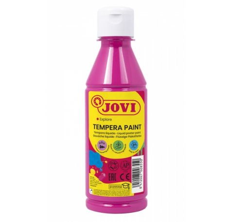 Jovi Tempera Paint Tempera Liquida - Base Agua - Lista para Usar - Alto Poder Cubriente - Secado Rapido - Excelente Fluidez - Adherencia en Multiples Superficies - Color Rosa
