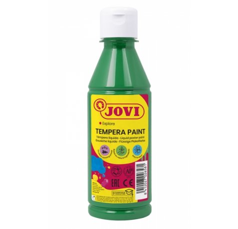 Jovi Tempera Paint Tempera Liquida - Base Agua - Lista para Usar - Alto Poder Cubriente - Secado Rapido - Excelente Rendimiento - Facil Aplicación - Color Verde