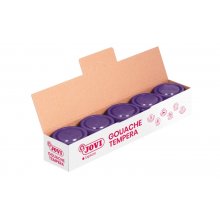 Jovi Bote de Tempera Escolar - 35ml - Colores Mezclables - para Papel, Cartulina, Madera, Tela, Pasta de Modelar y Fango - Uso con Pincel, Rodillo o Espatula - Color Morado (5 uds)