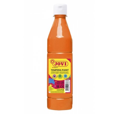 Jovi Tempera Paint Tempera Liquida - Base Agua - Lista para Usar - Alto Poder Cubriente - Secado Rapido - Excelente Fluidez - Adherencia en Multiples Superficies - Color Naranja
