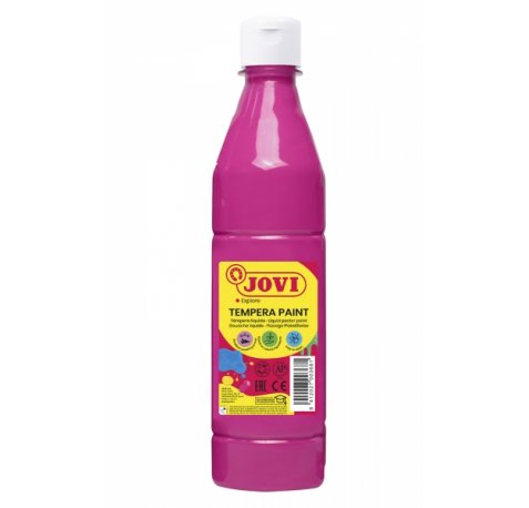 Jovi Tempera Paint Tempera Liquida - Base Agua - Lista para Usar - Alto Poder Cubriente - Secado Rapido - Excelente Rendimiento - Facil Aplicacion - Color Rosa