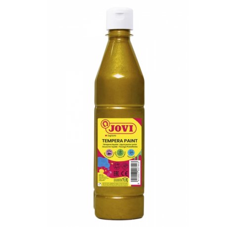 Jovi Tempera Paint Tempera Liquida - Base Agua - Lista para Usar - Alto Poder Cubriente - Secado Rapido - Excelente Fluidez - Adherencia en Multiples Superficies - Color Oro