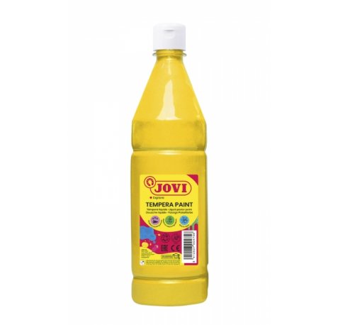 Jovi Tempera Paint Tempera Liquida - Base Agua - Lista para Usar - Alto Poder Cubriente - Secado Rapido - Excelente Fluidez - Adherencia en Multiples Superficies - Color Amarillo
