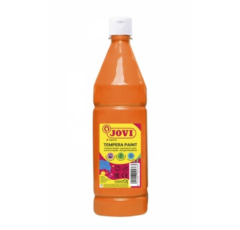 Jovi Tempera Paint Tempera Liquida - Base Agua - Lista para Usar - Alto Poder Cubriente - Secado Rapido - Excelente Fluidez - Adherencia en Multiples Superficies - Color Naranja