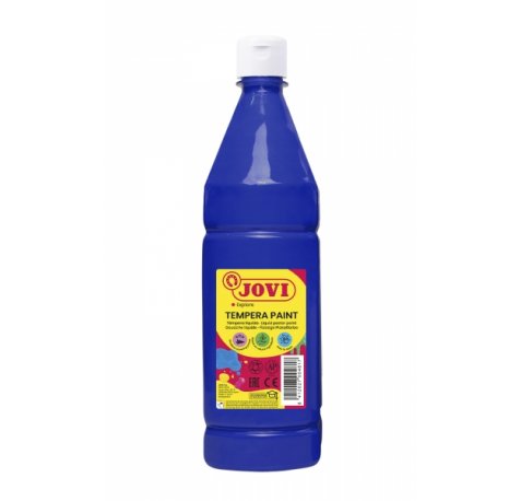 Jovi Tempera Paint Tempera Liquida - Base Agua - Lista para Usar - Alto Poder Cubriente - Secado Rapido - Excelente Fluidez - Adherencia en Multiples Superficies - Color Azul
