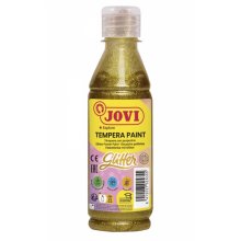 Jovi Glitter Tempera - Tempera Liquida Base Agua - Particulas de Purpurina - Excelente Rendimiento - Secado Rapido - Fluidez Optima - Adherencia en Multiples Superficies - Color Oro