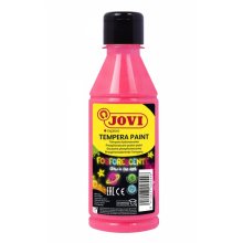 Jovi Tempera Paint Tempera Liquida Fosforescente - Brilla en la Oscuridad - Secado Rapido - Excelente Rendimiento - Facil Aplicacion - Buena Adherencia - Color Rosa