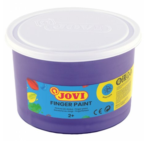 Jovi Finger Paint Bote de 500ml - Ingredientes Naturales - Colores Mezclables - Textura Gelatinosa - Lavable - Color Morado