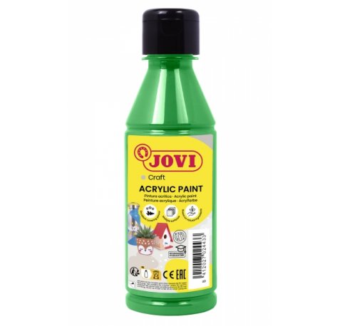 Jovi Jovidecor Acryl Pintura Acrilica - Acabado Satinado - Alto Poder Cubriente - Facil Aplicacion - Resistente al Agua y Jabon - Color Verde