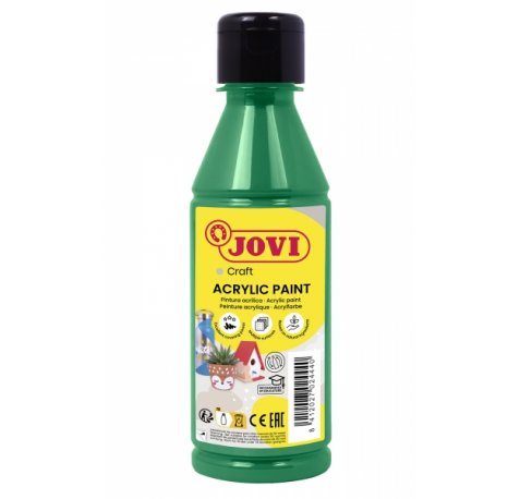 Jovi Jovidecor Acryl Pintura Acrilica - Acabado Satinado - Alto Poder Cubriente - Facil Aplicacion - Multiusos - Resistente al Agua y Jabon - Color Verde