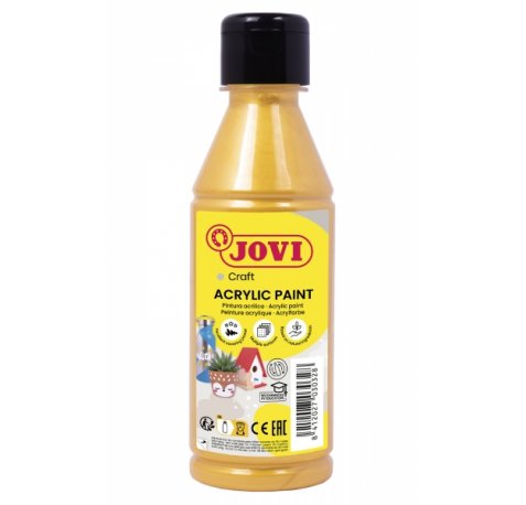 Jovi Jovidecor Acryl Pintura Acrilica Satinada - Pintura Acrilica Base Agua - Acabado Satinado - Alto Poder Cubriente - Aplicable en Cualquier Superficie - Color Naranja