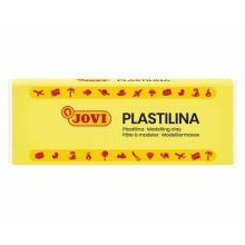 Jovi Caja de 15 Pastillas de Plastilina 150gr - 100% Vegetal - Muy Moldeable - No Se Seca - sin Gluten - Inocua y No Toxica - Ideal para Figuras en Volumen - Color Amarillo