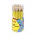 Jovi Jumbo Paint Brushes Bote 20 Pinceles Medianos Pelo Cerda - Gruesos de Pelo Natural - Mango de Plastico - No Gotean - Limpieza Facil - Sistema de Corona Antirrodamiento - Color Varios