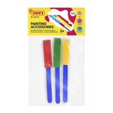 Jovi Painting Accessories Bolsa con 3 Pinceles de Espuma - Ideal para Cualquier Tipo de Pintura - Especial para Pintura de Dedos - Facil Limpieza con Agua y Jabon - Color Varios