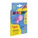 Jovi Large Easy Grip Estuche de 24 Ceras Plasticas Hexagonales - No Ruedan - Duracion Prolongada - sin Olor - Facil de Sacar Punta - No Mancha - Ideal para Manos Pequeñas - Color Surtido