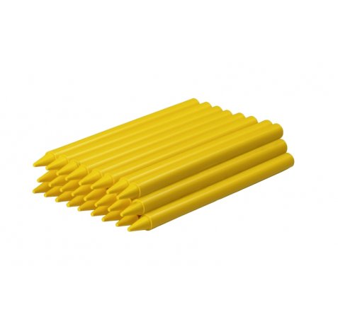 Jovi Plasticolor Estuche de 25 Ceras Plasticas - Resistentes - No Manchan - Agradable de Rayar - Acabado Brillante - Gran Duracion - Color Amarillo