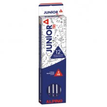 Alpino Junior Tri Pack de 12 Lapices de Grafito HB Triangulares - Espacio para el Nombre