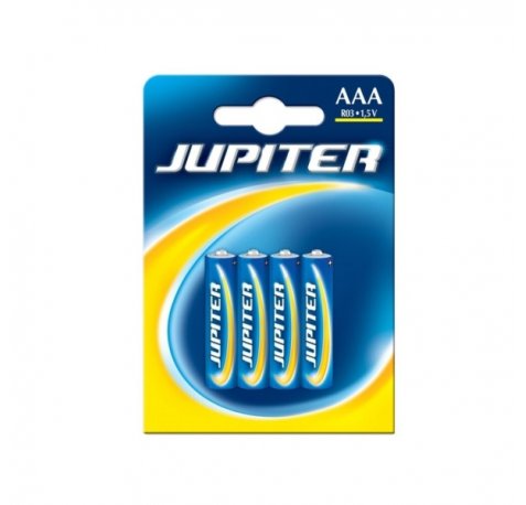 Jupiter Pack de 4 Pilas Salinas R03 AAA - Pilas Salinas para Aparatos de Bajo Consumo
