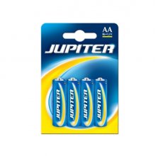 Jupiter Pack de 4 Pilas Salinas R06 AA - Pilas Salinas para Aparatos de Bajo Consumo