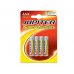 Jupiter Pack de 4 LR03 Pilas Alcalinas - Alta Tecnologia - Fiabilidad - Elevado Rendimiento - Maximas Prestaciones - Seguras y No Contaminantes - Color Varios