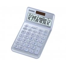 Casio JW-200SC Calculadora de Sobremesa - Pantalla LCD de 12 Digitos Inclinacion Ajustable - Alimentacion Solar y Pilas - Color Azul Claro