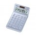 Casio JW-200SC Calculadora de Sobremesa - Pantalla LCD de 12 Digitos Inclinacion Ajustable - Alimentacion Solar y Pilas - Color Azul Claro